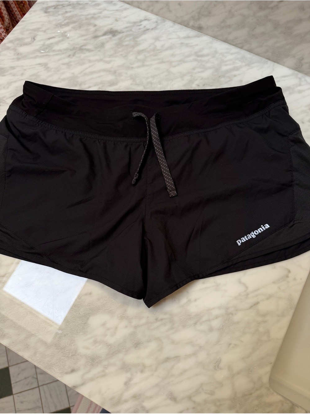 Patagonia Black Women's Running Shorts with Drawstring